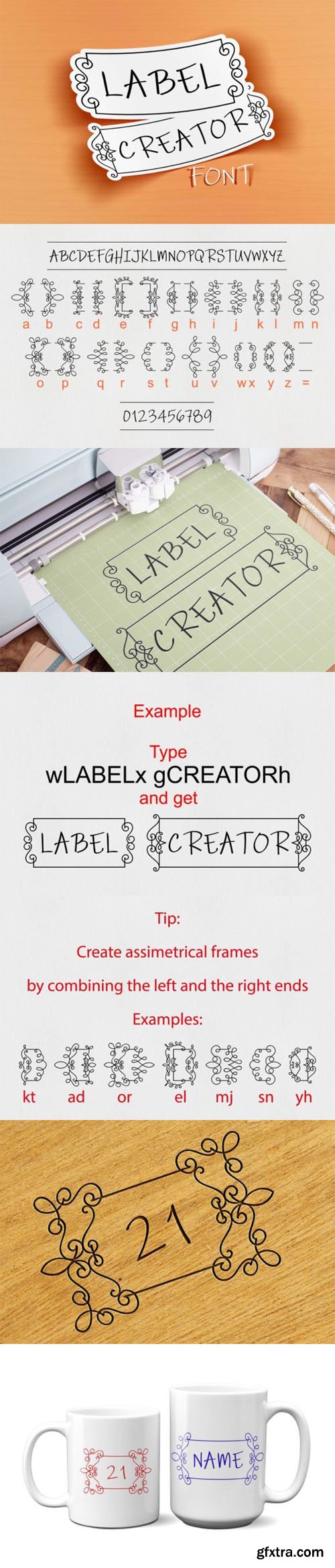 Label Creator - Elegant Decorative Font Label Creator - Elegant Decorative Font