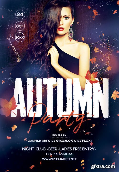 Autumn party - Premium flyer psd template