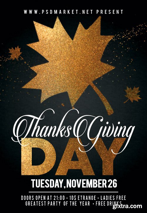 Thanks giving day - Premium flyer psd template