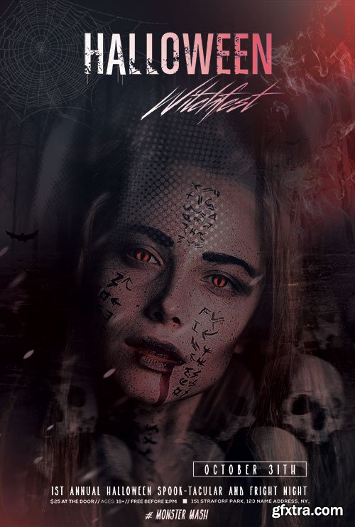 Halloween Witchfest Party - Premium flyer psd template