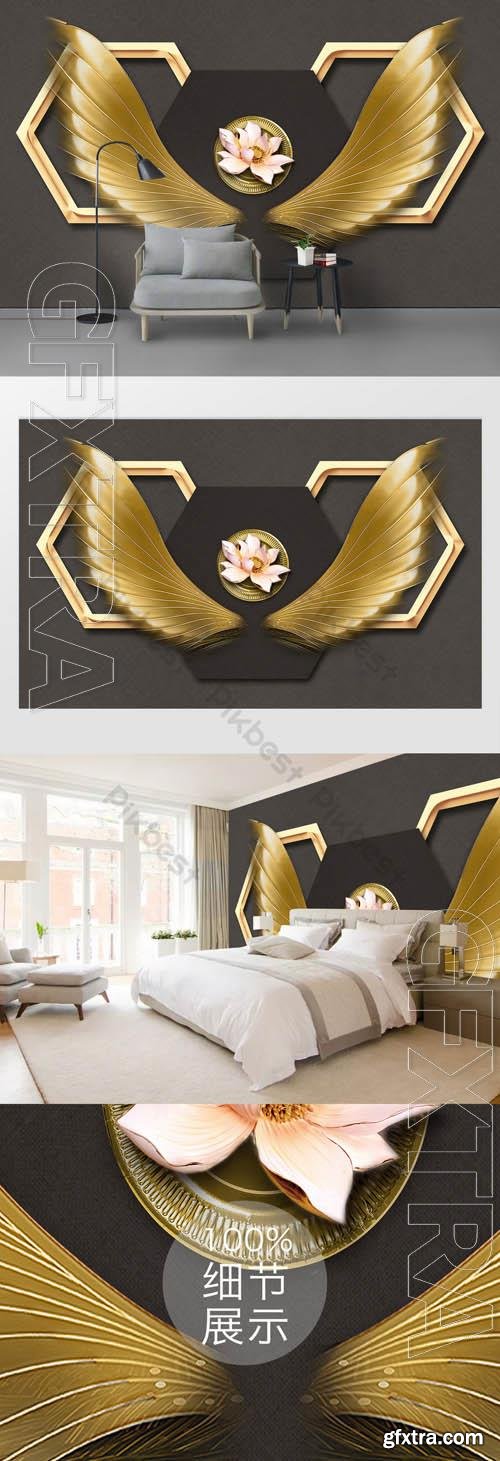 Creative fashion angel wings wrought iron decorative background wall Creative fashion angel wings wrought iron decorative background wall