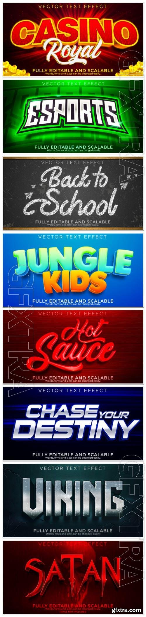 Set 3d editable text style effect vector vol 135 Set 3d editable text style effect vector vol 135