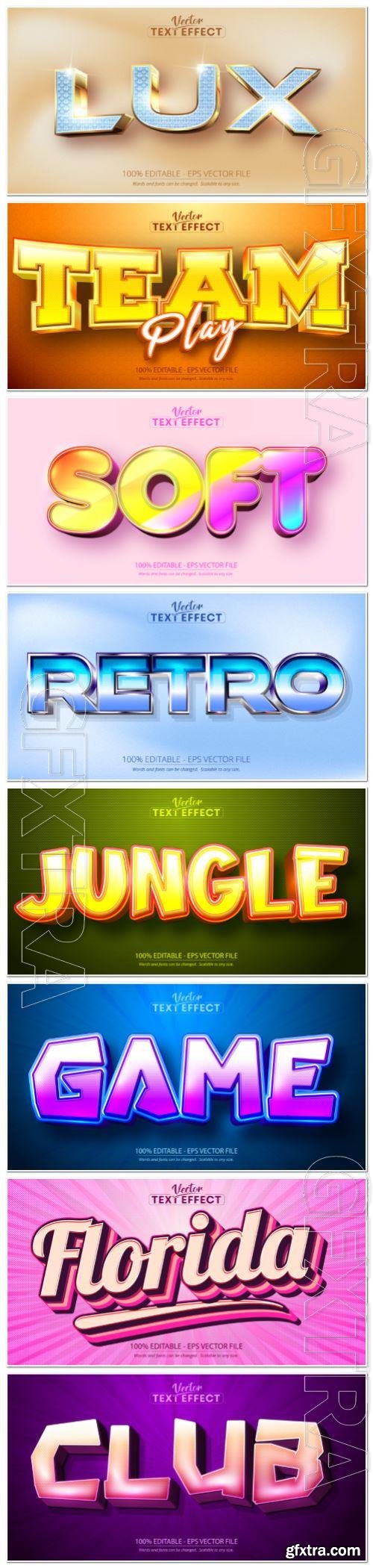 Set 3d editable text style effect vector vol 144 Set 3d editable text style effect vector vol 144