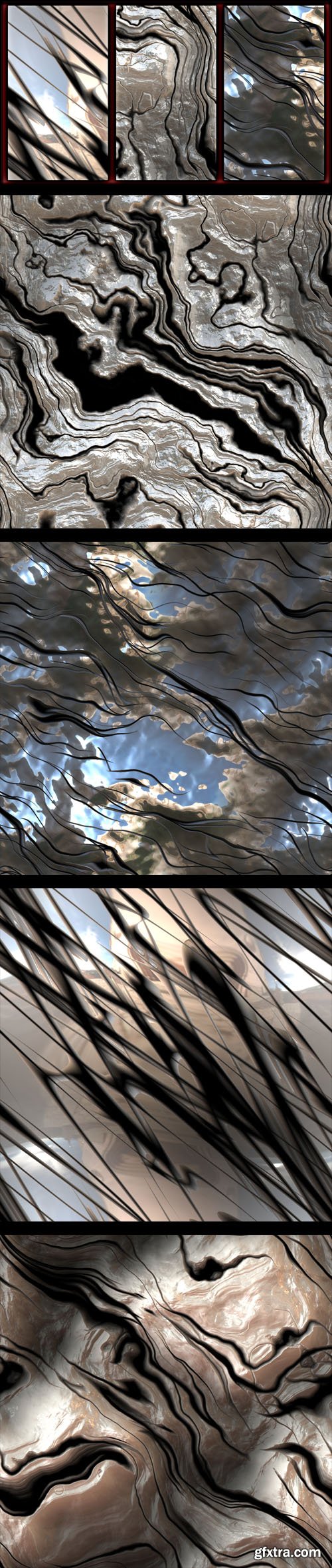 Seamless Reflective Abstract Malleable Metal - Photoshop Patterns + Textures