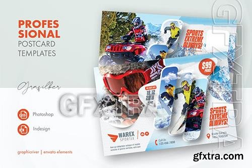 Winter Adventure Postcard Templates A448VFX Winter Adventure Postcard Templates A448VFX