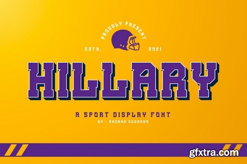 Hillary - A Sport Display Font