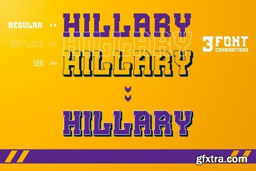 Hillary - A Sport Display Font