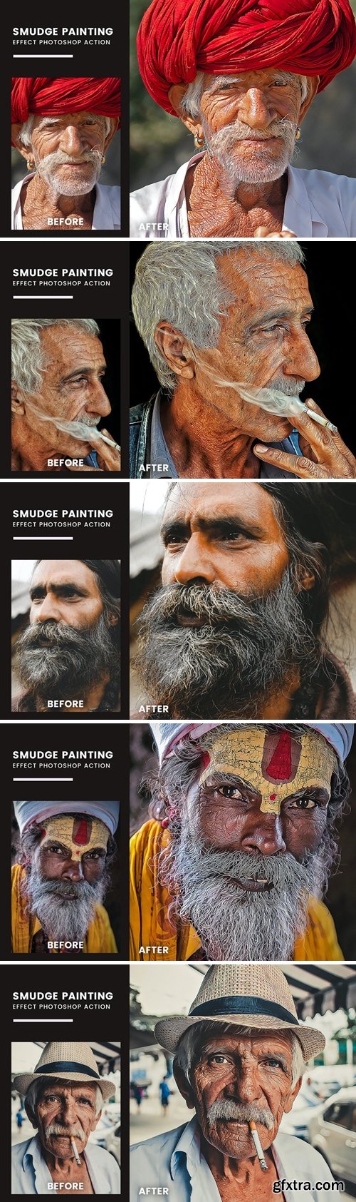 Smudge Painting Effect Photoshop Action