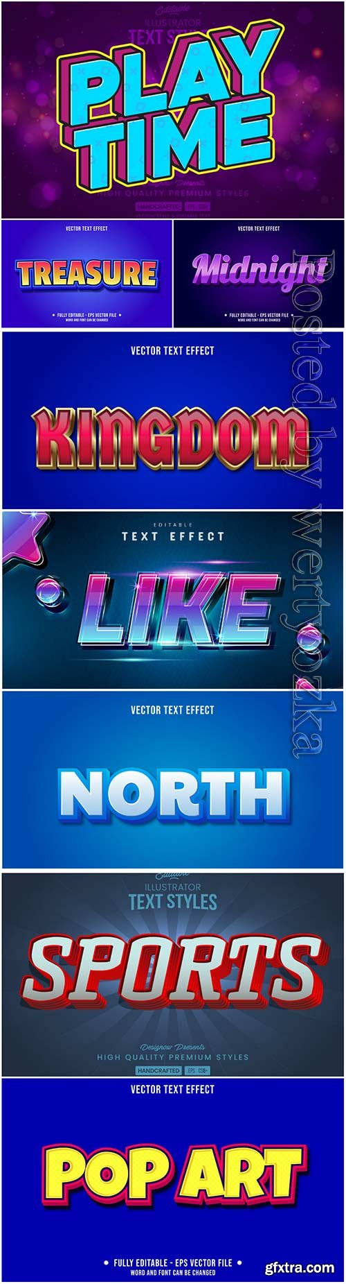 Vector text effect in style 3d Vector text effect in style 3d