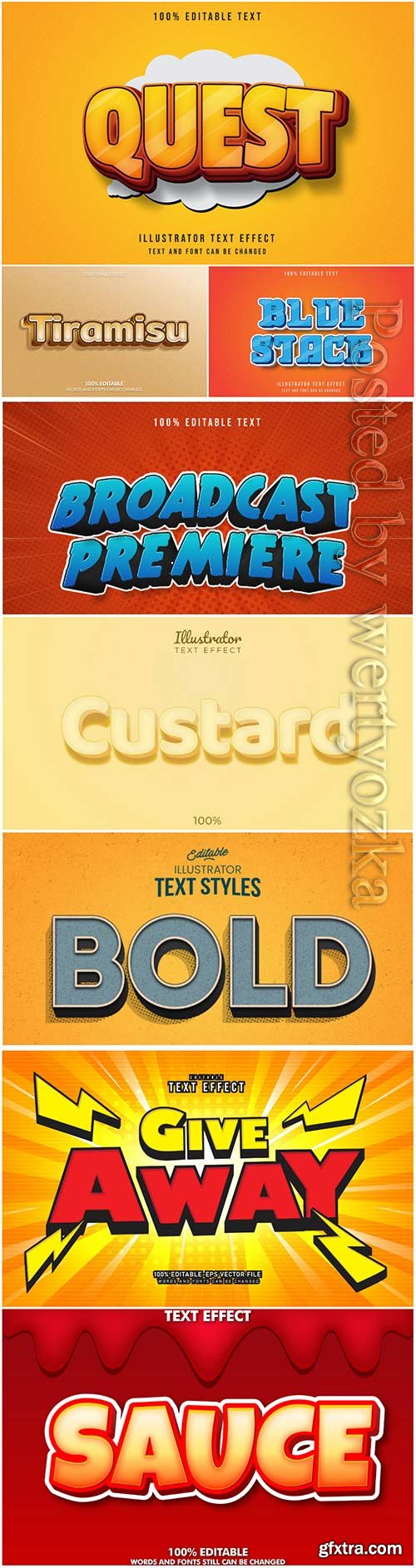 Vector text effect in style 3d Vector text effect in style 3d