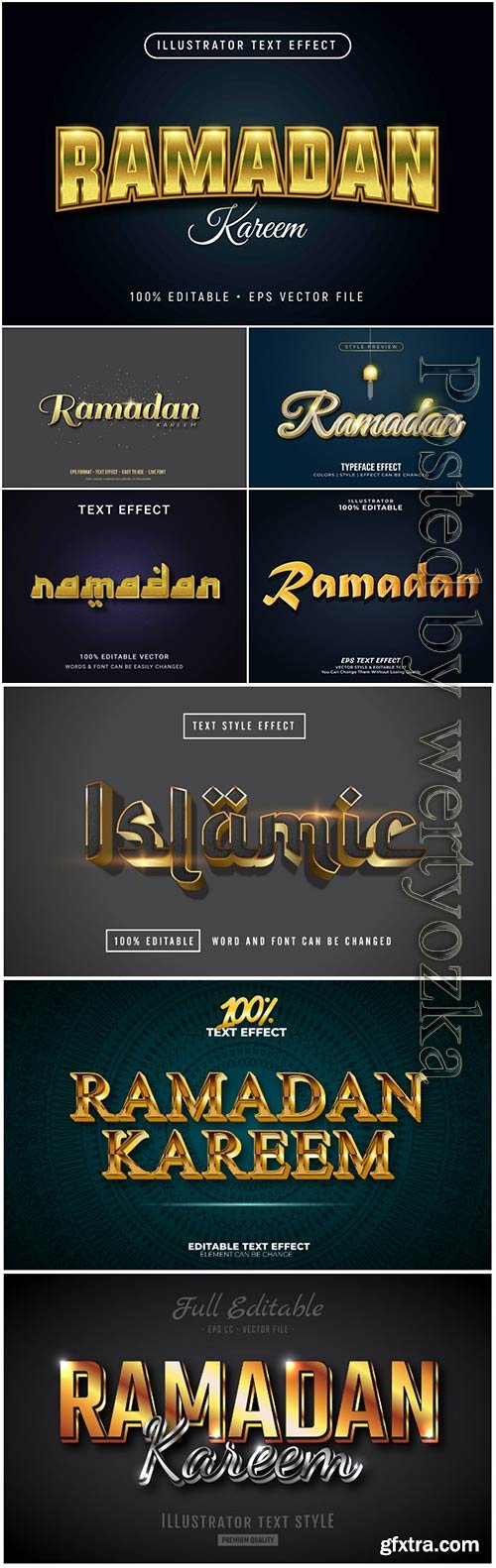 Ramadan vector text effect Ramadan vector text effect