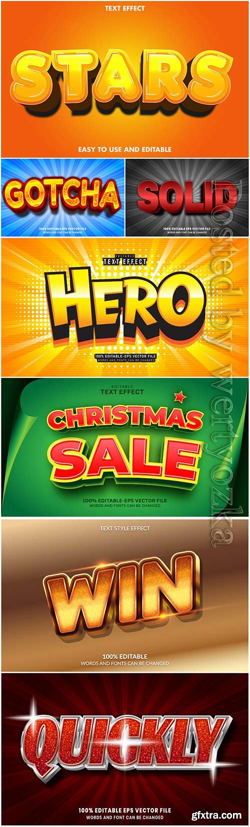 Vector text effect in style 3d Vector text effect in style 3d