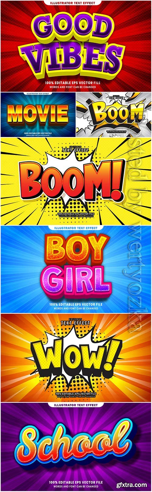 Vector text effect in style 3d Vector text effect in style 3d