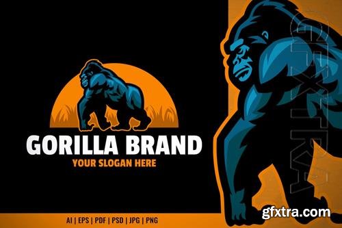 Walking Gorilla Logo Template Walking Gorilla Logo Template