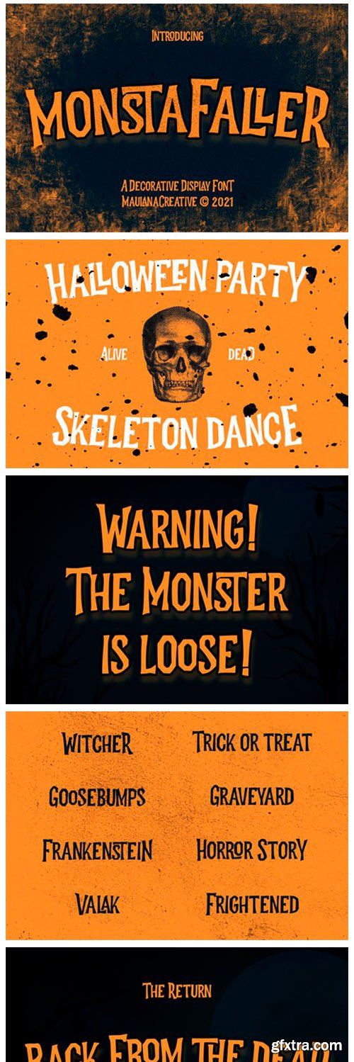 Monstafaller Font Monstafaller Font