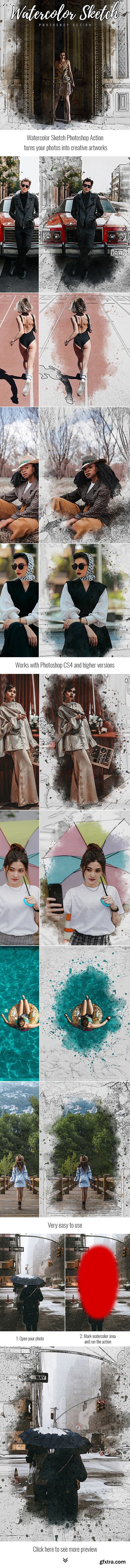GraphicRiver - Watercolor Sketch Photoshop Action 33365580 GraphicRiver - Watercolor Sketch Photoshop Action 33365580