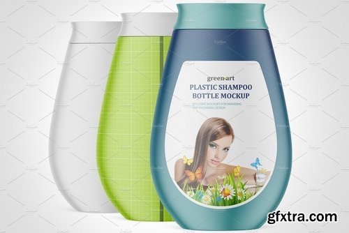 CM - Plastic Shampoo Bottle Mockup 2138889