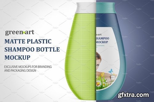 CM - Plastic Shampoo Bottle Mockup 2138889