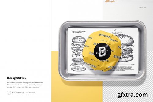 CreativeMarket - Food Safe Paper Mockup Set (burger) 6390825