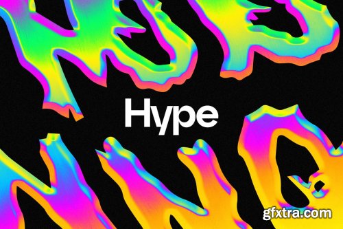 CreativeMarket - Hype - Neon Chrome Effect 5955685