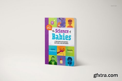 CreativeMarket - Board Book Mockup Set 6425964