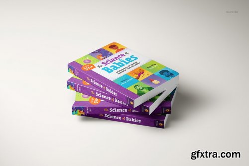 CreativeMarket - Board Book Mockup Set 6425964