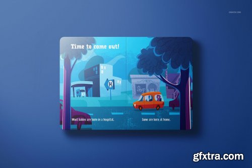 CreativeMarket - Board Book Mockup Set 6425964