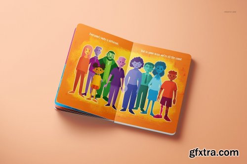 CreativeMarket - Board Book Mockup Set 6425964