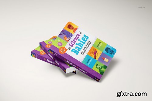 CreativeMarket - Board Book Mockup Set 6425964