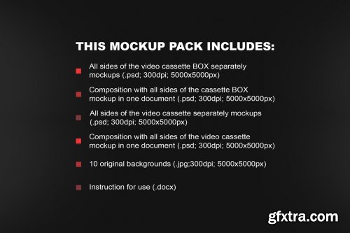 CreativeMarket - OLD VHS video cassette mockup pack 6473293