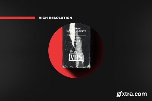 CreativeMarket - OLD VHS video cassette mockup pack 6473293