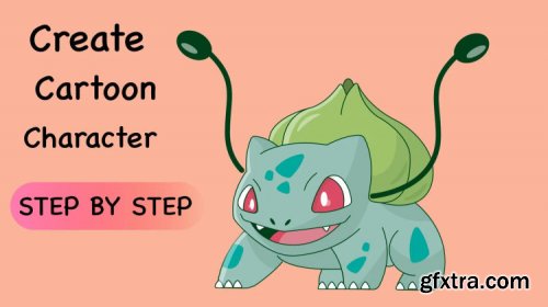 How To Draw Bulbasaur Cartoon Character In Adobe Illustrator