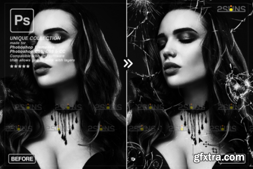 Broken Glass Photoshop Overlay