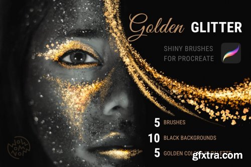 CreativeMarket - Golden Glitter | Procreate Brushes 6508870