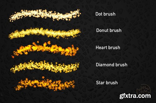 CreativeMarket - Golden Glitter | Procreate Brushes 6508870