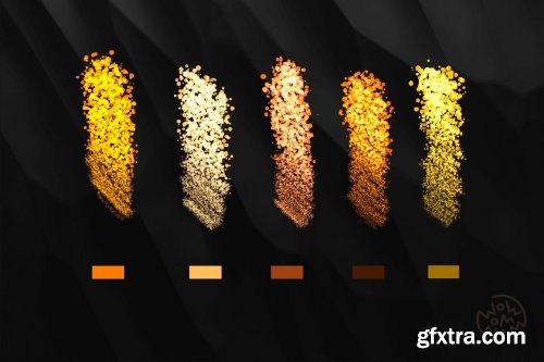 CreativeMarket - Golden Glitter | Procreate Brushes 6508870