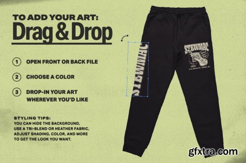 CreativeMarket - Sweatpants Merch Mockup 6365147