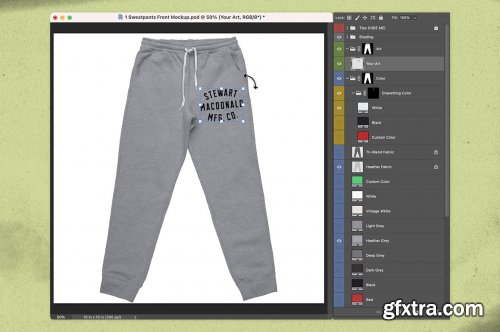 CreativeMarket - Sweatpants Merch Mockup 6365147