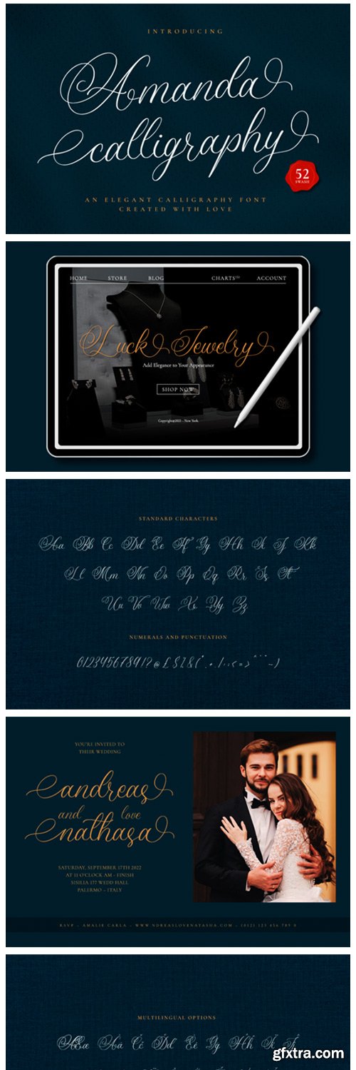 Amanda Calligraphy Font Amanda Calligraphy Font