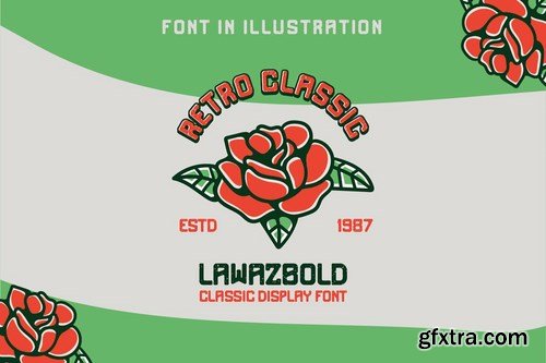 Lawazbold Vintage retro Font classic