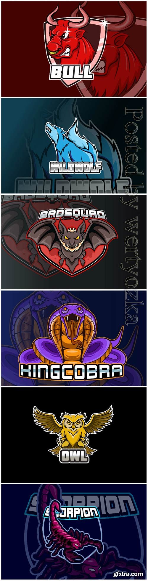 Vector мascot esport logo design vol 21 Vector мascot esport logo design vol 21