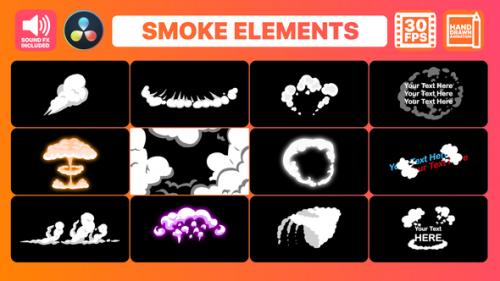 Videohive - 2DFX Smoke Elements And Titles | DaVinci Resolve - 33994878 - 33994878