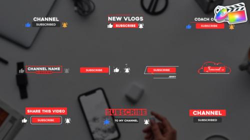 Videohive - Youtube Subscribe Buttons | FCPX - 34031394 - 34031394