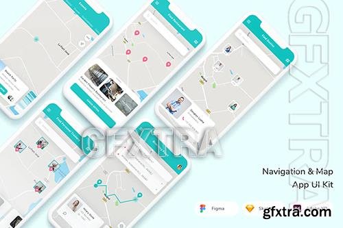 Navigation & Map App UI Kit VPH2AZP Navigation & Map App UI Kit VPH2AZP