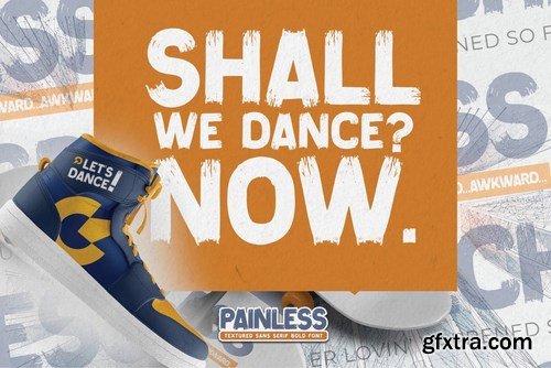 Painless - Textured Sans Serif Bold Font