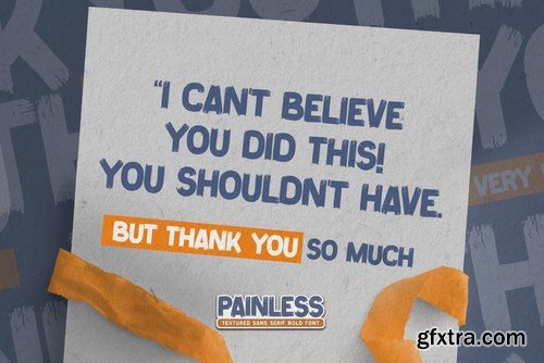 Painless - Textured Sans Serif Bold Font