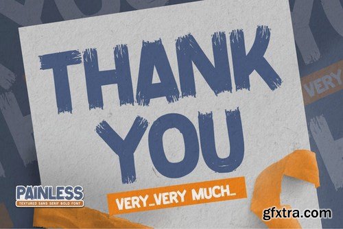 Painless - Textured Sans Serif Bold Font