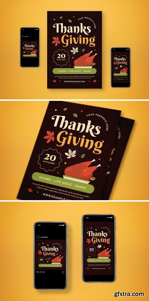 Thanksgiving Flyer Set