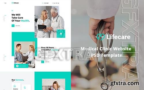 Lifecare - Medical Clinic Website PSD Template o176804