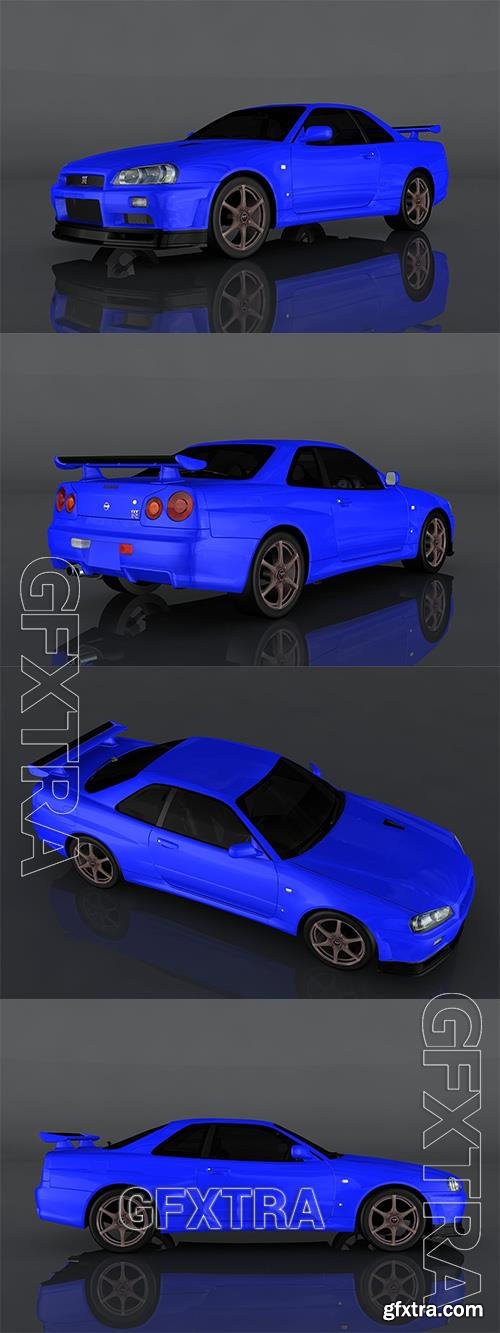 2002 Nissan Skyline GT-R 3d model Model o175649